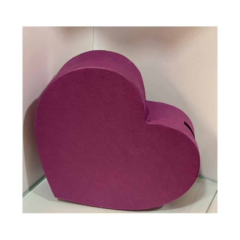 URNE COEUR VIOLET 26 X 33 CM 