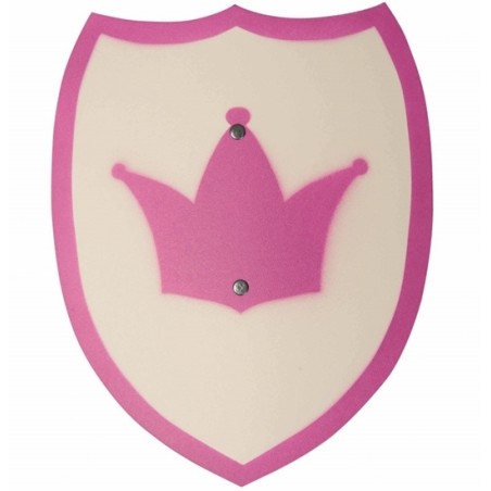 BOUCLIER CHEVALIER PRINCESSE ROSE ET BLANC