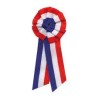 COCARDE TISSU TRICOLORE A PANS 8 CM ATTCHE EPINGLE NOURRICE