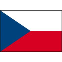 DRAPEAU TCHEQUIE EN TISSUS 60 X 90 CM