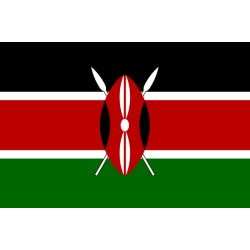 DRAPEAU KENYA EN TISSUS 90 X 150 CM