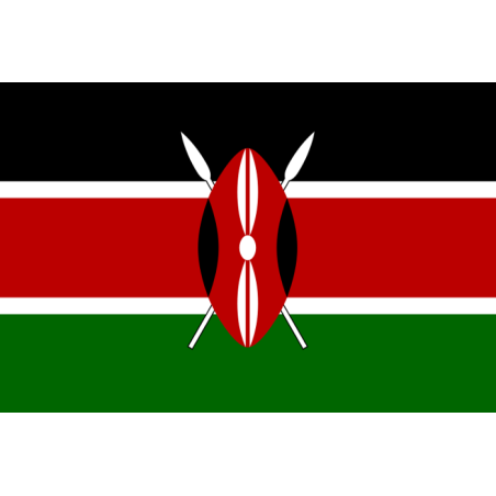 DRAPEAU KENYA EN TISSUS 90 X 150 CM