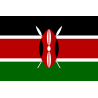 DRAPEAU KENYA EN TISSUS 90 X 150 CM