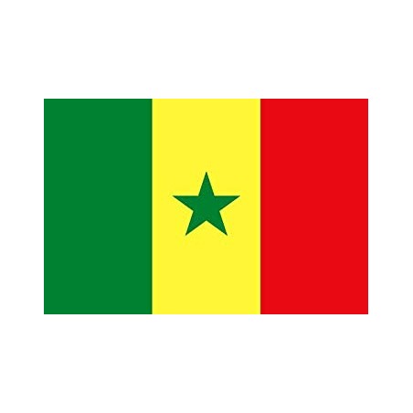 DRAPEAU SENEGAL EN TISSUS 90 X 150 CM