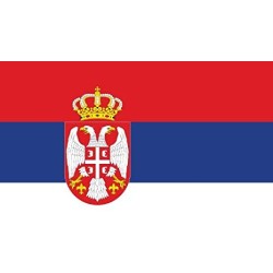 DRAPEAU SERBIE EN TISSUS  90 X 150 CM