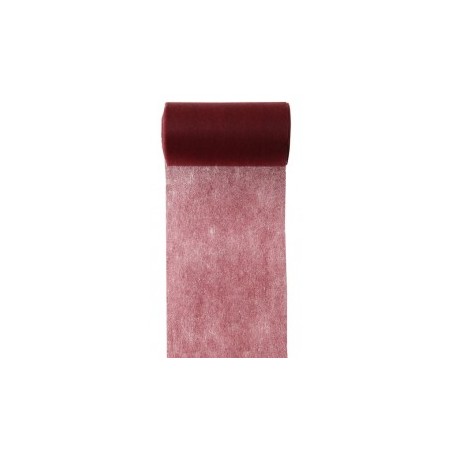 RUBAN DECO NON TISSE BORDEAUX 10 CM X 10 M