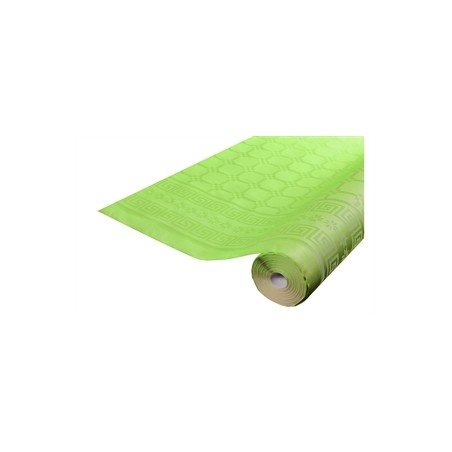 NAPPE DAMASSEE VERT POMME L120 X 6M