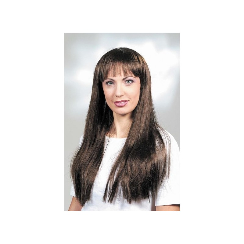 PERRUQUE CARLA CHATAIN CHEVEUX LONGS AVEC FRANGE PERRUQUE CARLA CHATAIN CHEVEUX LONGS AVEC FRANGE