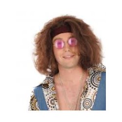 PERRUQUE HIPPIE AVEC BANDEAU 