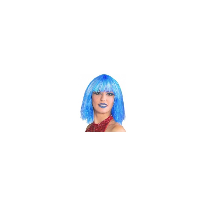 PERRUQUE LAMEE BLEUE TURQUOISE