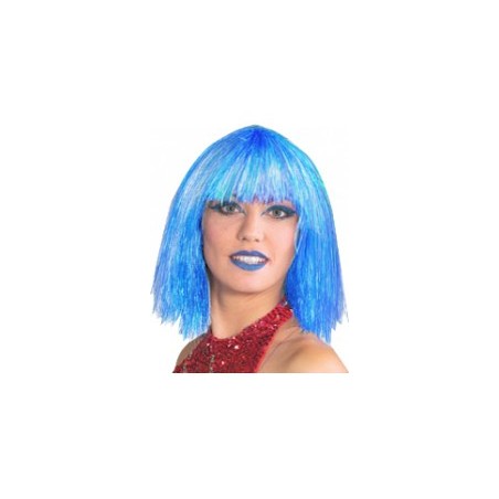 PERRUQUE LAMEE BLEUE TURQUOISE