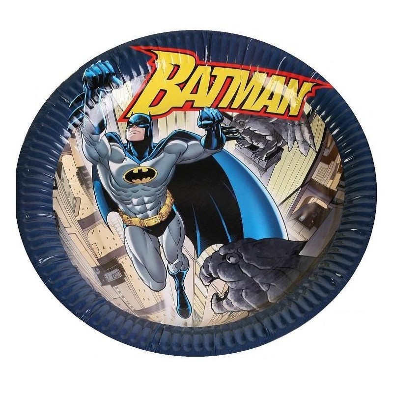 6 ASSIETTES BATMAN 23 CM 6 ASSIETTES BATMAN 23 CM