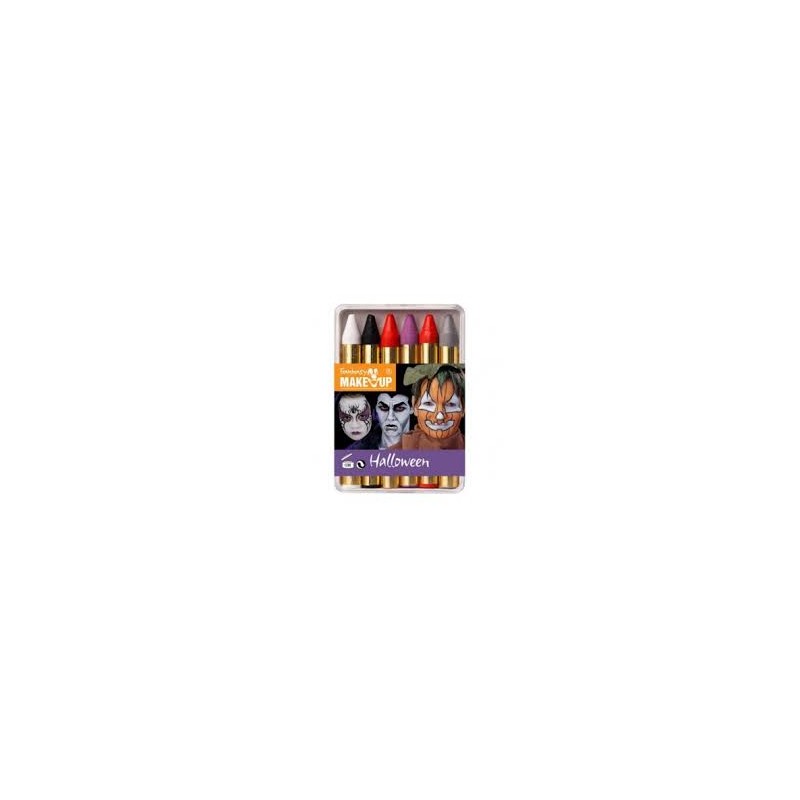 6 CRAYONS MAQUILLAGE COULEUR HALLOWEEN 6 CRAYONS MAQUILLAGE COULEUR HALLOWEEN
