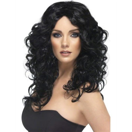 PERRUQUE GLAMOUR BOUCLEE NOIRE