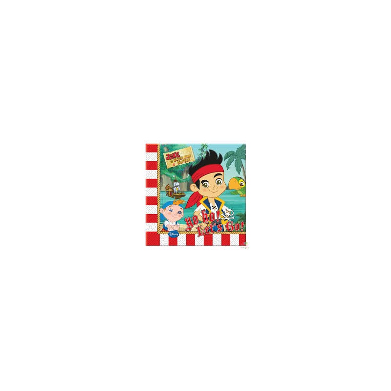 20 SERVIETTES JAKE ET LES PIRATES 33 X 33 CM 20 SERVIETTES JAKE ET LES PIRATES 33 X 33 CM