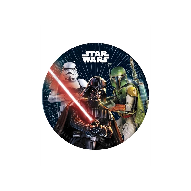 8 ASSIETTES STAR WARS GALAXIE 23 CM 