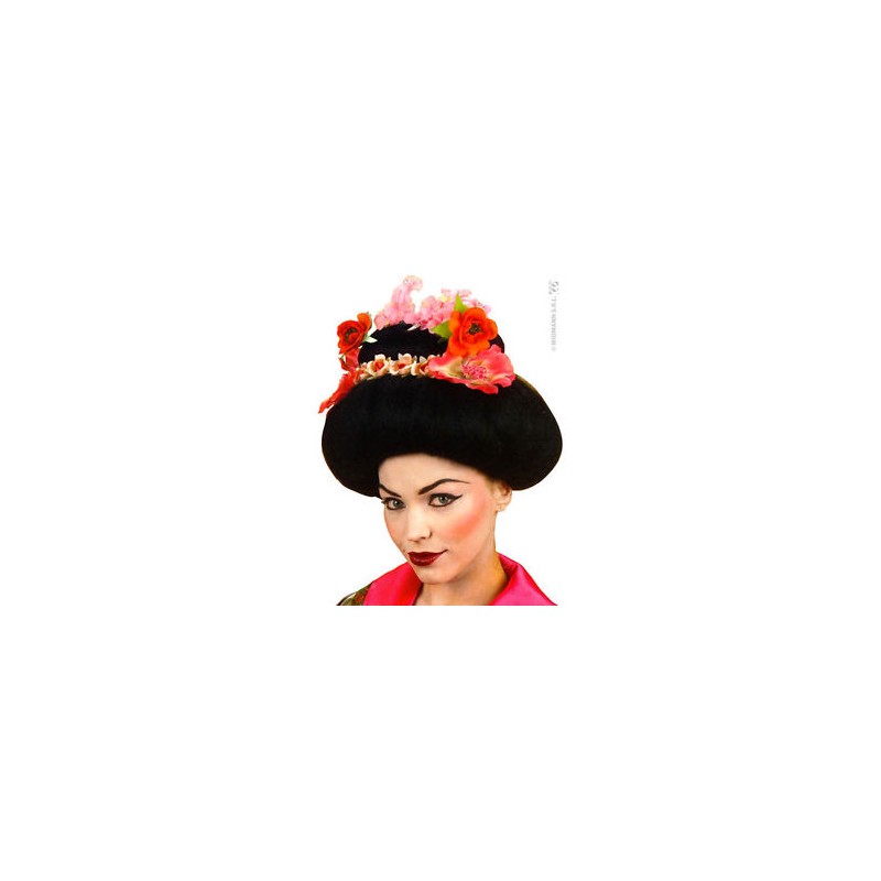 PERRUQUE GEISHA CHIGNON AVEC FLEURS PERRUQUE GEISHA CHIGNON AVEC FLEURS