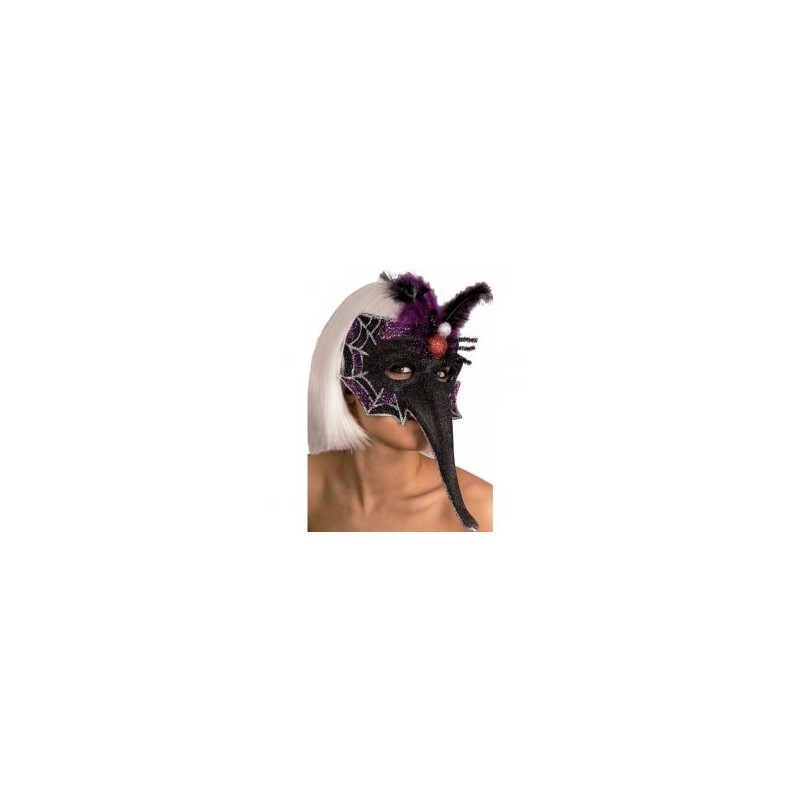 MASQUE LONG NEZ NOIR ET VIOLET MASQUE LONG NEZ NOIR ET VIOLET