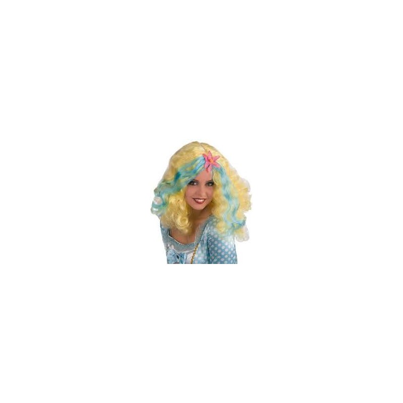 PERRUQUE LAGUNE BLONDE MECHE BLEUE PERRUQUE LAGUNE BLONDE MECHE BLEUE