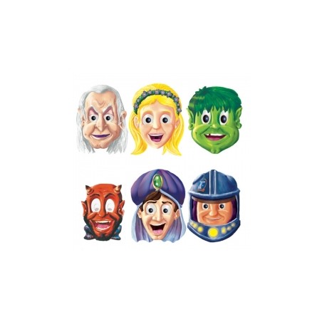LOT DE 6 MASQUES POUR ENFANT EN CARTON