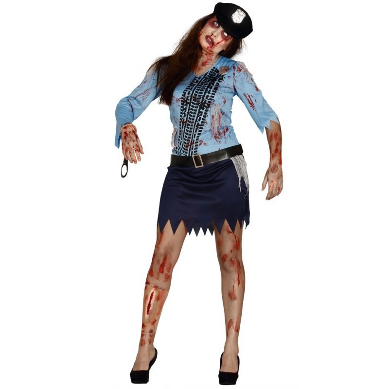 DEGUISEMENT POLICIERE ZOMBIE TAILLE  L