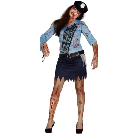 DEGUISEMENT POLICIERE ZOMBIE TAILLE  L