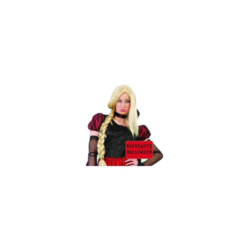 PERRUQUE NATTE BLONDE AUX ARAIGNEES HALLOWEEN
