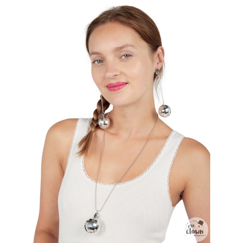 BOUCLE D'OREILLES BOULES A FACETTES BOUCLE D'OREILLES BOULES A FACETTES
