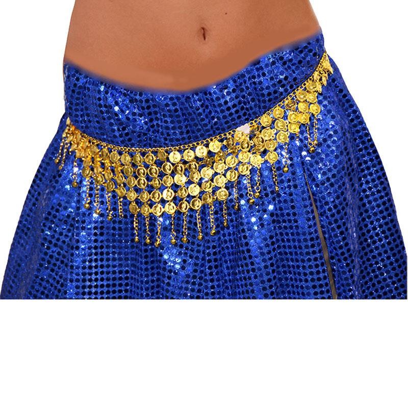 CEINTURE ORIENTALE METAL PIECES 5 RANGS OR 110CM CEINTURE ORIENTALE METAL PIECES 5 RANGS OR 110CM