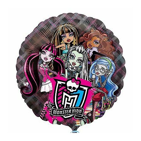 BALLON ROND SEE THRU MONSTER HIGH 66 CM