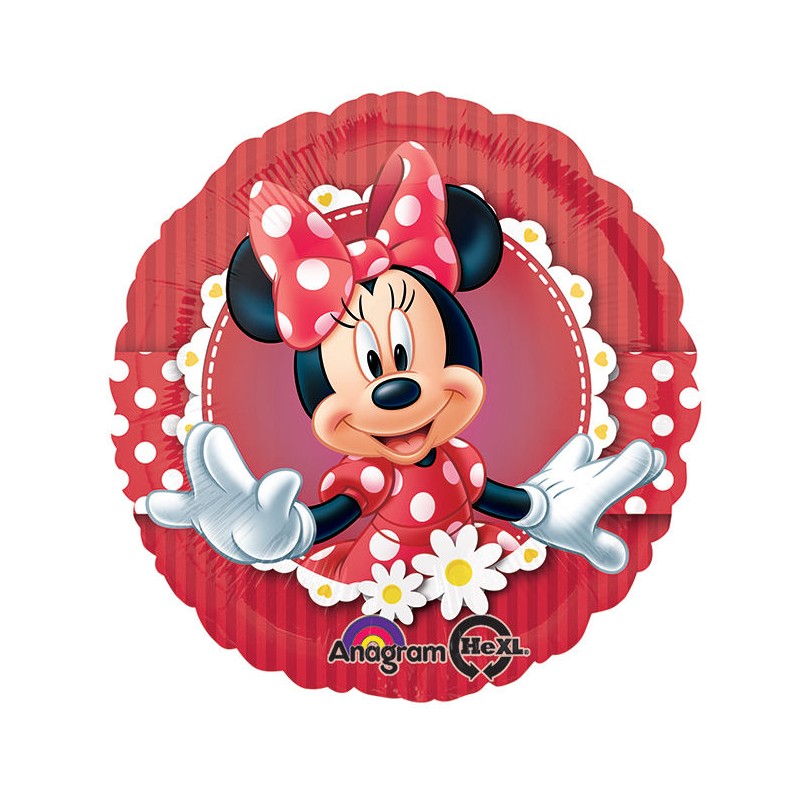 BALLON METALLIQUE ROND MINNIE ROUGE 43 CM BALLON METALLIQUE ROND MINNIE ROUGE 43 CM