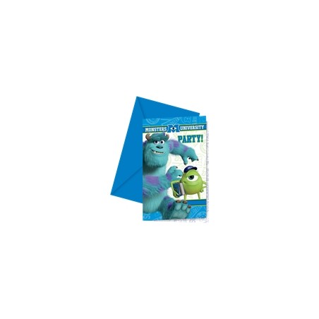 6 INVITATIONS MONSTER UNIVERSITY
