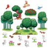 DECORATION  FORET  ET LAPINS