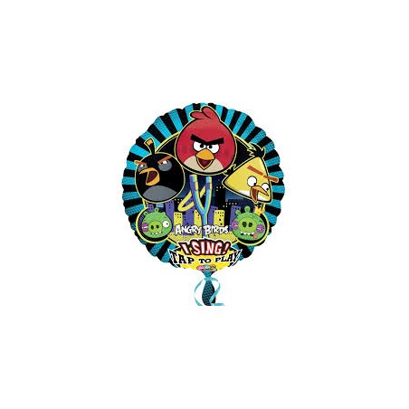 BALLON MUSICAL ANGRY BIRDS 28X71CM