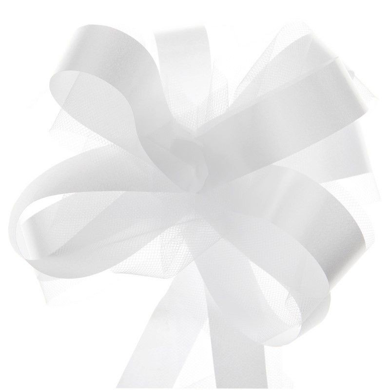 NOEUDS TULLE BLANC SACHET DE 5 NOEUDS TULLE BLANC SACHET DE 5