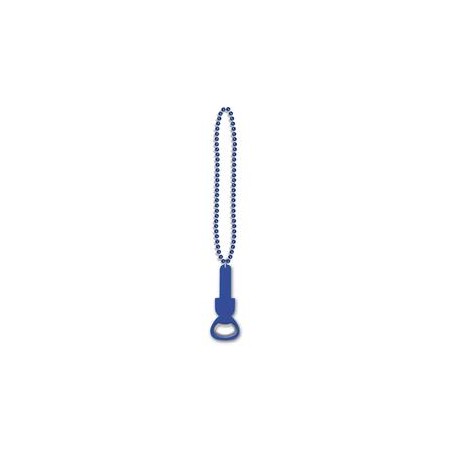 COLLIER PERLE OUVRE BOUTEILLE BLEU