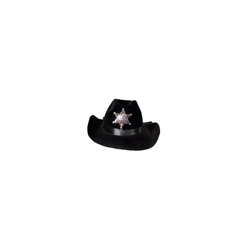 CHAPEAU FEUTRE SHERIFF ENFANT NOIR CHAPEAU FEUTRE SHERIFF ENFANT NOIR
