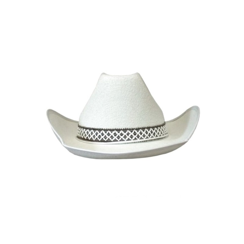 CHAPEAU FEUTRE COW BOY ADULTE BLANC CHAPEAU FEUTRE COW BOY ADULTE BLANC