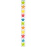 RUBAN TISSUS ETOILES MULTICOLORES