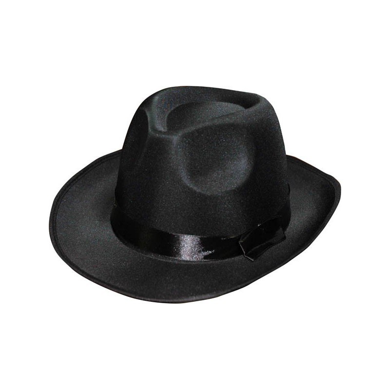 CHAPEAU BORSALINO SATIN NOIR TAILLE REGLABLE CHAPEAU BORSALINO SATIN NOIR TAILLE REGLABLE