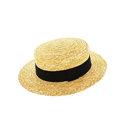 CHAPEAU CANOTIER PAILLE BLANCHE ADULTE