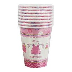 8 GOBELETS BABY GIRL FILLE PETITS HABITS 