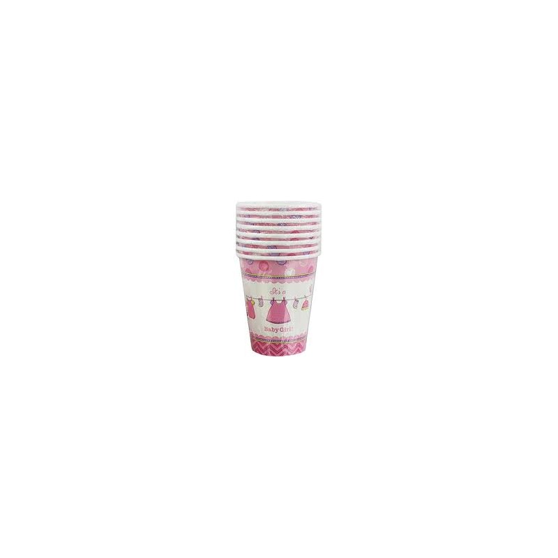 8 GOBELETS BABY GIRL FILLE PETITS HABITS 