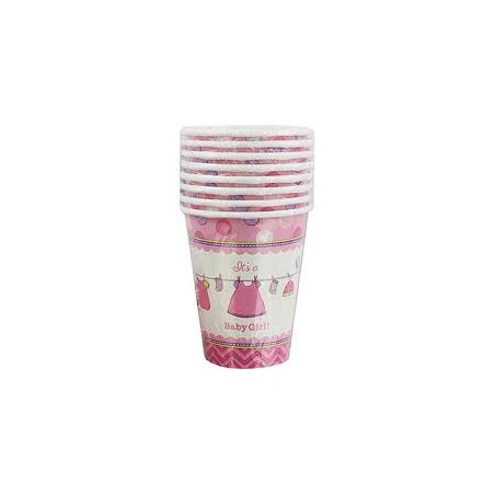 8 GOBELETS BABY GIRL FILLE PETITS HABITS 