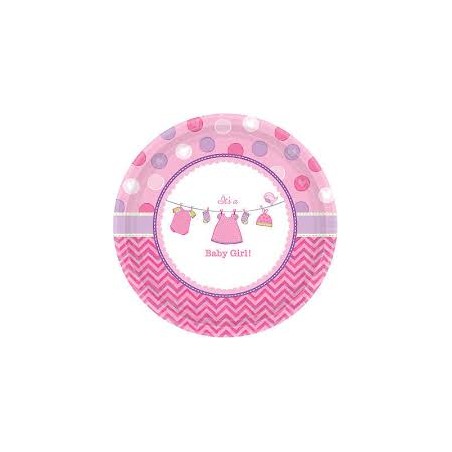 8 ASSIETTES BABY GIRL  26,7 CM