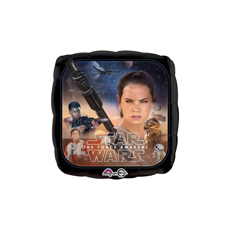 BALLON METALLIQUE STAR WARS CARRE 43 CM BALLON METALLIQUE STAR WARS CARRE 43 CM