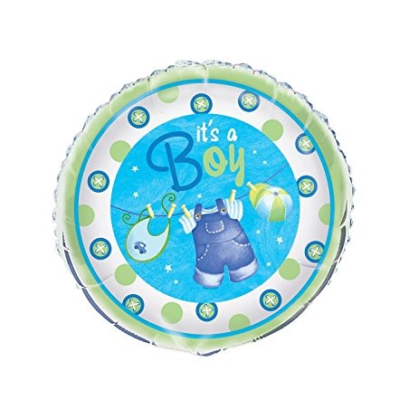 BALLON METALLIQUE PETITS HABITS BLEU 45,7CM