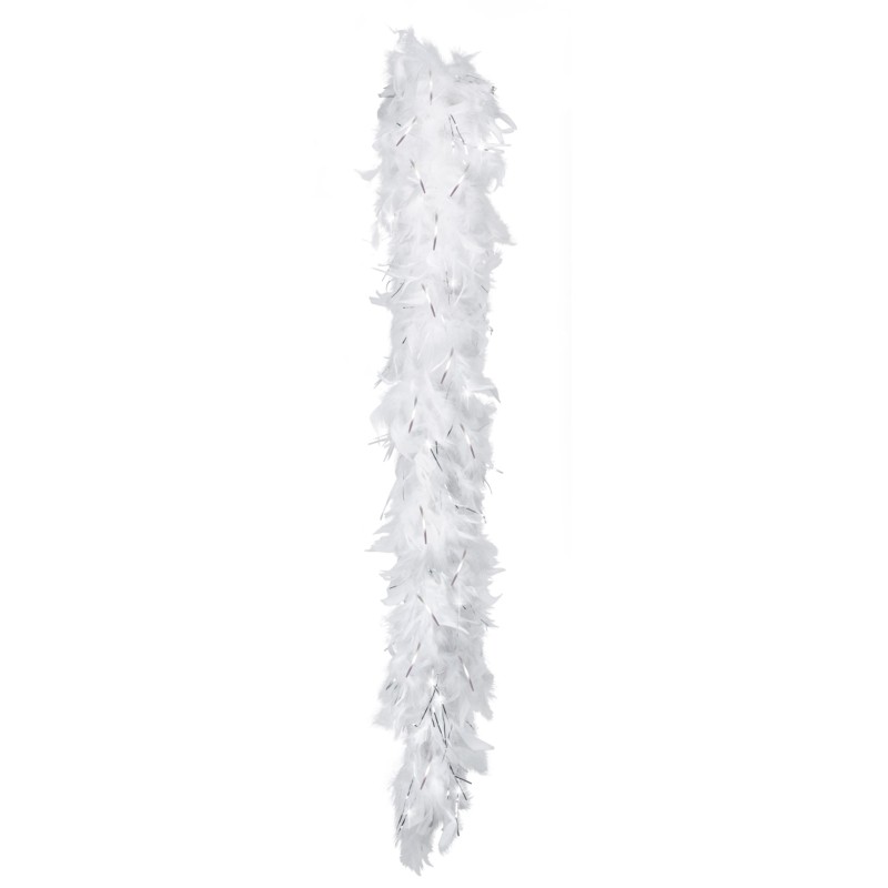 BOA PLUMES BLANC LAME ARGENT BOA PLUMES BLANC LAME ARGENT