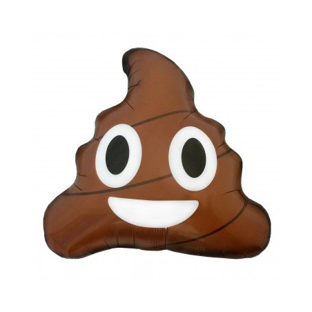 BALLON METALLIQUE SMILEY CROTTE 61 CM