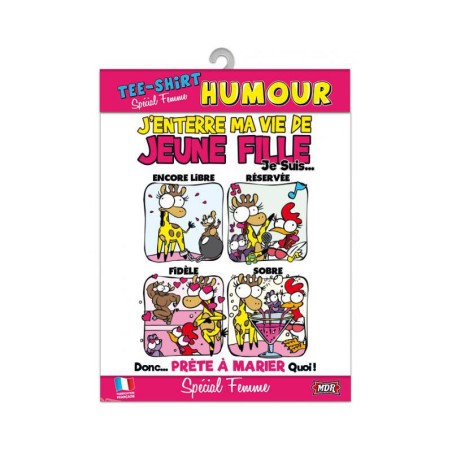 T-SHIRT J'ENTERRE MA VIE DE JEUNE FILLE TAILLE UNIQUE